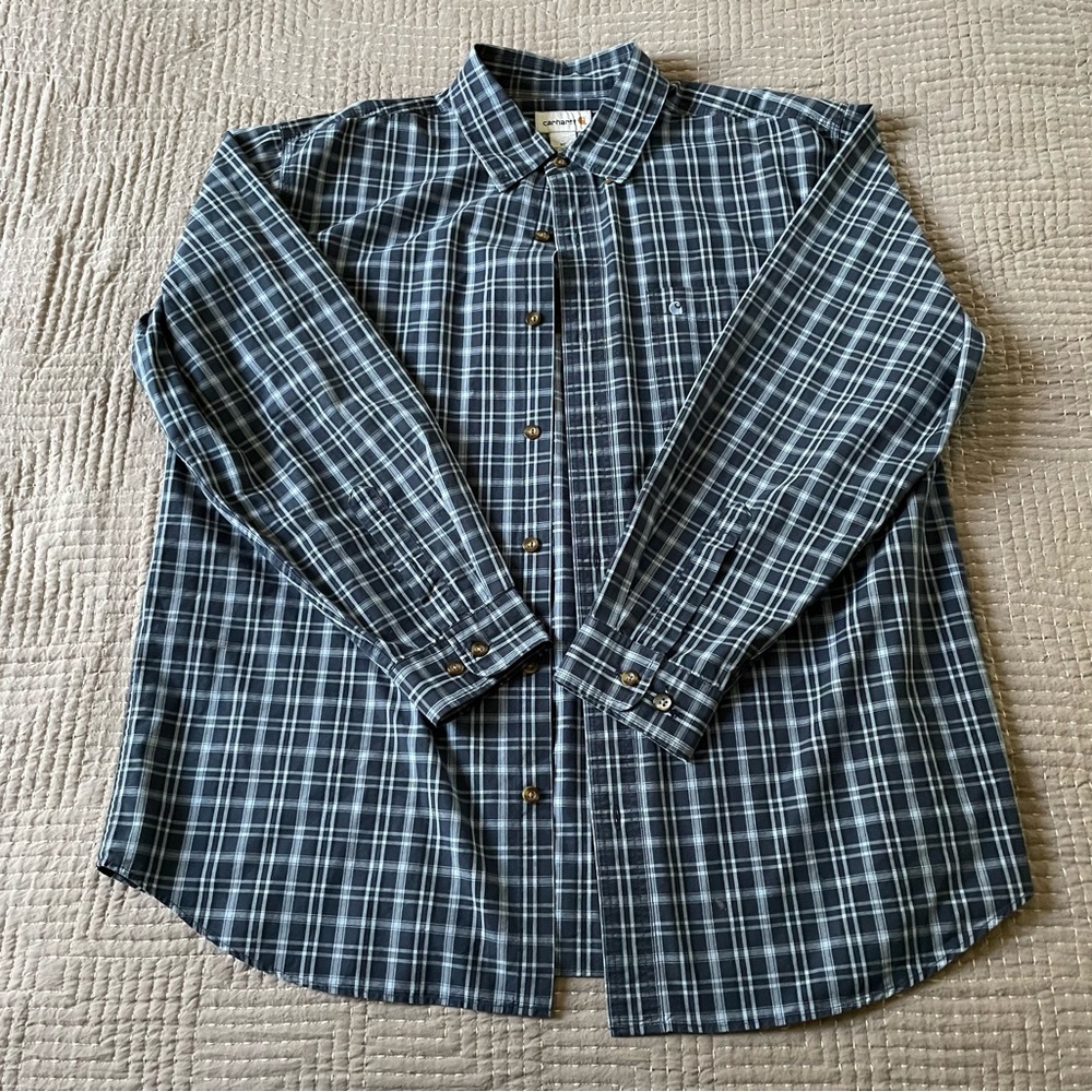 Carhartt Blue Plaid Casual Shirt